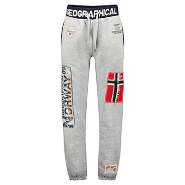 Geographical Norway Myer Men Distribrands - Jogginghose Herren Casual Style - Kleidung Qualität Sport Bequem Weich - Herren Jogginghose Baumwolle (Hellgrau L) im Sale